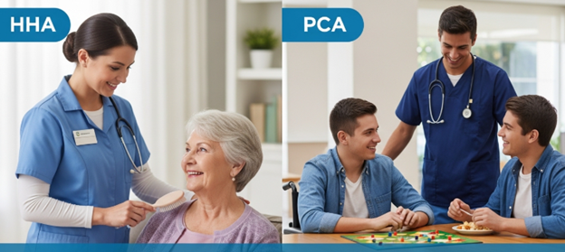 Home Health Aide assisting patient with daily living tasks